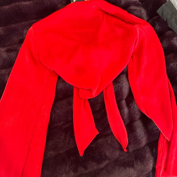 Red Urban Outfitters wrap top - Picture 3 of 3